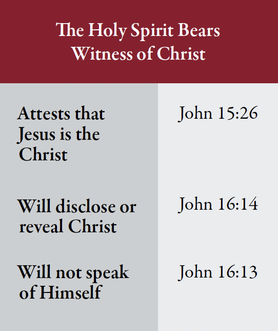 The Holy Spirit Bears Witness of Christ